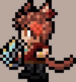 A very much cute and adorable kiggyboy in pixel art