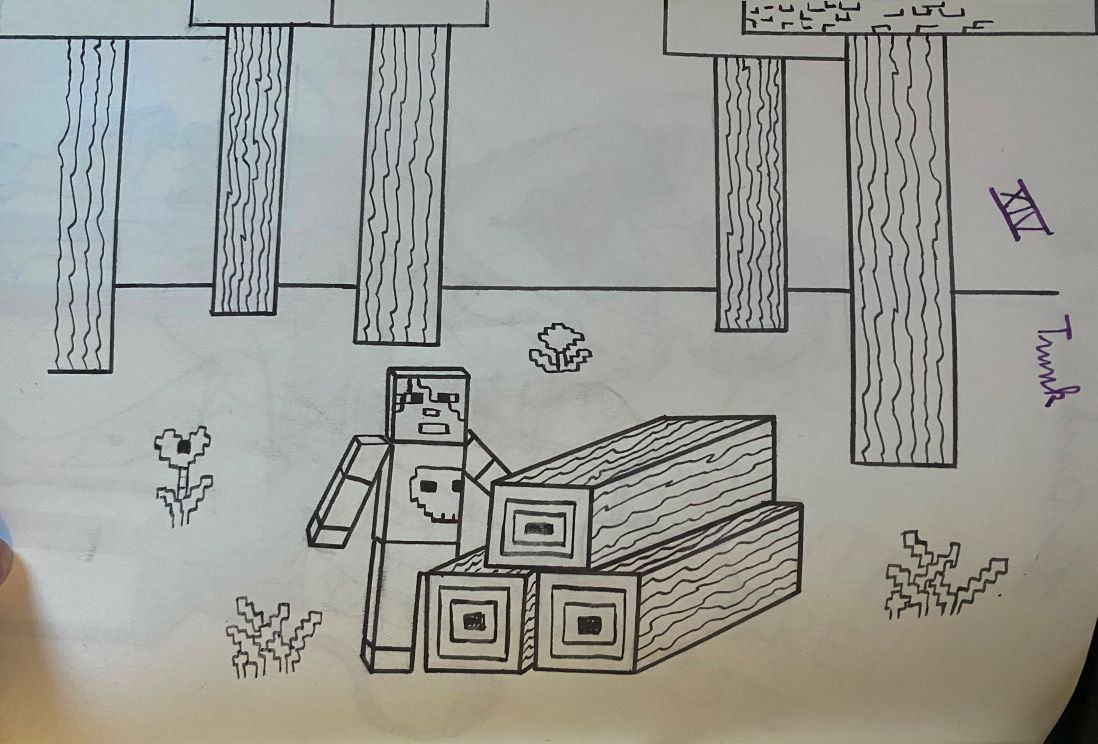 Dessin Minecraft fini