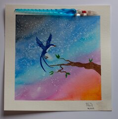 Dans le ciel un oiseau
